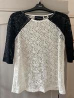 Zwart wit doorschijnend topje, Ophalen of Verzenden, Gedragen, Maat 36 (S), Lange mouw