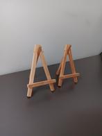 2x houten mini schildersezels / fotohouders, Hobby en Vrije tijd, Schilderen, Ophalen of Verzenden, Gebruikt, Ezel