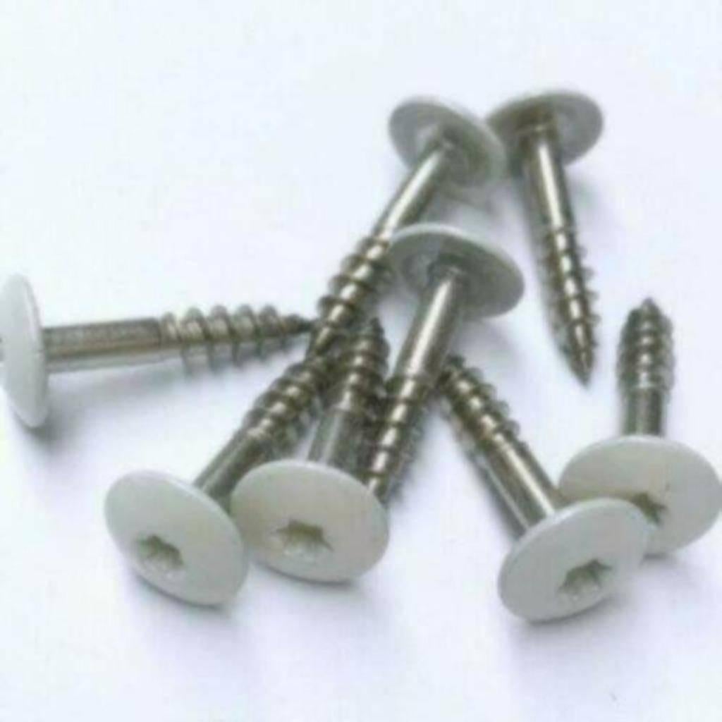 50 -100 st Trespa schroeven RVS WIT (RAL 9010) 25 mm woning, N, N, Nieuw, Ophalen of Verzenden