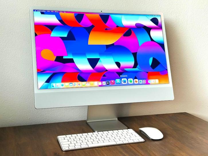 iMac 24 inch M1 Chip Zilver 16GB Ram 512GB SSD + EXTRA 2023, Computers en Software, Apple Desktops, Zo goed als nieuw, iMac, SSD