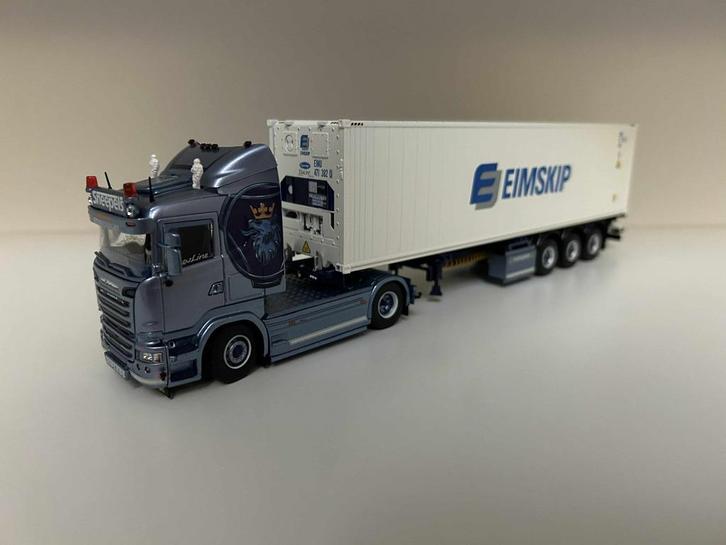 Tekno Sneepels Scania lowline containertransport, Hobby en Vrije tijd, Modelauto's | 1:50, Nieuw, Bus of Vrachtwagen, Tekno, Ophalen of Verzenden