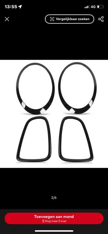 mini cooper zwart voor en achter rand zwart  r56 r57 r58 r59 beschikbaar voor biedingen