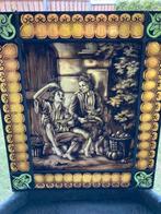 Oud Glas Lood 1645 fraaie rand gesig. CV naar B.E. Murillo, Antiek en Kunst, Verzenden