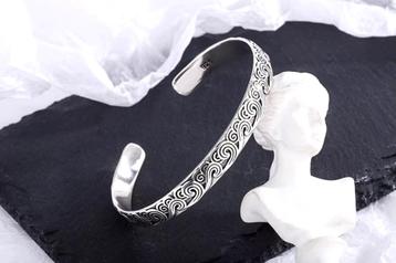 Zilveren Armband Golf Patroon Sieraad Zilver Mannen Vrouwen  beschikbaar voor biedingen