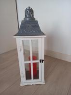 Mooi windlicht.   TEAB, Huis en Inrichting, Woonaccessoires | Kandelaars en Kaarsen, Ophalen, Gebruikt, 50 tot 75 cm, Crème
