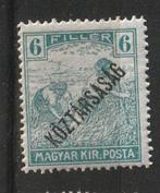 Hongarije 1918 - Opdruk -  Kozatarsasag, Postzegels en Munten, Ophalen of Verzenden, Postfris