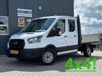 Ford Transit 350 2.0 TDCI L2H1 DC 4WD | Open laadbak | Bluet, Keurmerk '100% Onderhouden', 4 cilinders, 2272 kg, Wit