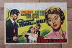 filmaffiche Alain Delon Quand la femme s'en mele filmposter, Rechthoekig Liggend, Ophalen of Verzenden, Zo goed als nieuw, A1 t/m A3