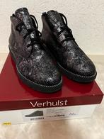 Verhulst Zwart Zilver Snake Lage Laarzen maat 38,5, Ophalen of Verzenden, Zo goed als nieuw, Zwart, Lage of Enkellaarzen