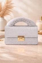 Partij tassen zilveren Mihella glitter crossbody tassen, NHP International, Overige kleuren, Ophalen of Verzenden, Schoudertasje