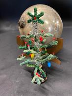 1920 klein kerstboompje glazen kaars/ bolletjes, Ophalen of Verzenden, Gebruikt