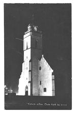 901432	Katwijk aan Zee	oude Kerk	Bij avond	1956	Gelopen met, Ophalen of Verzenden, 1940 tot 1960, Gelopen, Zuid-Holland