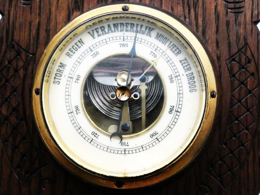 Weerstation barometer met thermometer van het merk LUFFT, Ophalen of Verzenden
