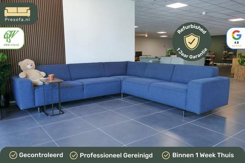 Refurbished Hoekbank Inhouse Blauw | Garantie, Huis en Inrichting, Banken | Bankstellen, Zo goed als nieuw, Hoekbank, Vierpersoons of meer