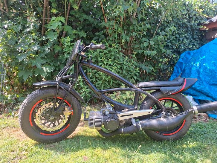 Minibike met 70cc puchblok, Fietsen en Brommers, Minibikes, Midibikes en Pitbikes, Zo goed als nieuw, Overige typen, Ophalen