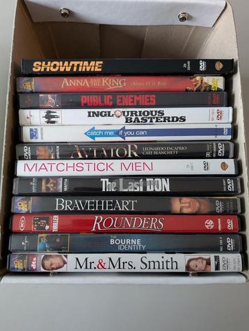 12 DVD's (Braveheart, Rounders, Bourne Identity, etc.) beschikbaar voor biedingen