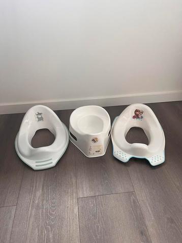Potje Woezel & Pip + 2 toiletbrilverkleiners dieren & Frozen beschikbaar voor biedingen