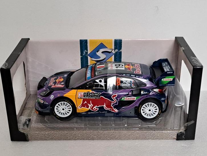 Ford Puma WRC Rally Monte Carlo 2022 Loeb 1/18 Solido, Hobby en Vrije tijd, Modelauto's | 1:18, Zo goed als nieuw, Auto, Solido