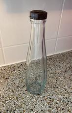 Antieke Glazen Fles met N.O.F. Logo Dop Bruin, Antiek en Kunst, Ophalen of Verzenden