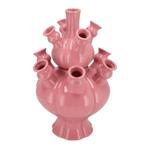 Tulpenvaas Rotterdam roze 2-delig 36 cm sale, Overige kleuren, Daan kromhout, Info@daankromhout.nl, Aardewerk of Porselein