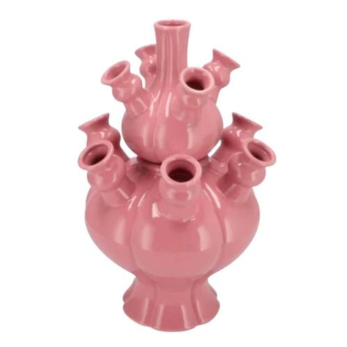 Tulpenvaas Rotterdam roze 2-delig 36 cm sale, Huis en Inrichting, Woonaccessoires | Vazen, Nieuw, Overige kleuren, Minder dan 50 cm