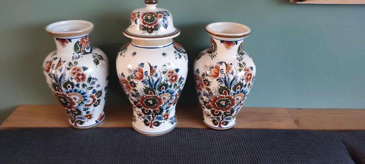 Flora Keramiek Delfts Kaststel - Puntgaaf!, Antiek en Kunst, Antiek | Vazen, Ophalen of Verzenden
