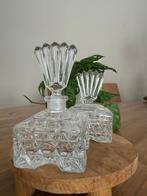 set van 2 decoratieve glazen doosjes - sierlijke vintage loo, Antiek en Kunst, Ophalen of Verzenden
