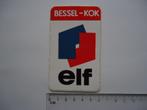 sticker oud ELF OIL pomp tankstation bessel kok auto oldtime, Verzamelen, Verzenden, Zo goed als nieuw, Bedrijf of Vereniging