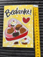 221. Kaart Bedankt doosje chocola, Ophalen of Verzenden, 1980 tot heden, Ongelopen