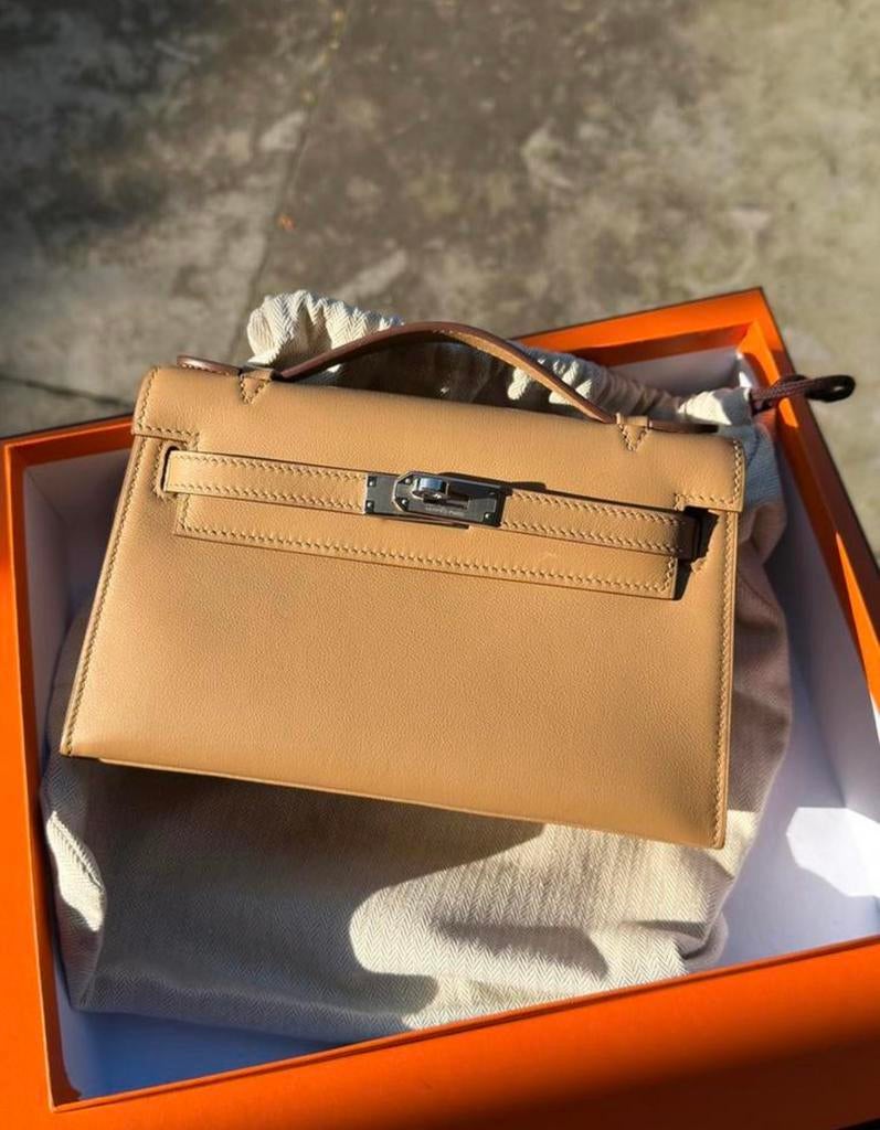 Hermes mini kelly Pochette- Chai, Verzenden, Zo goed als nieuw