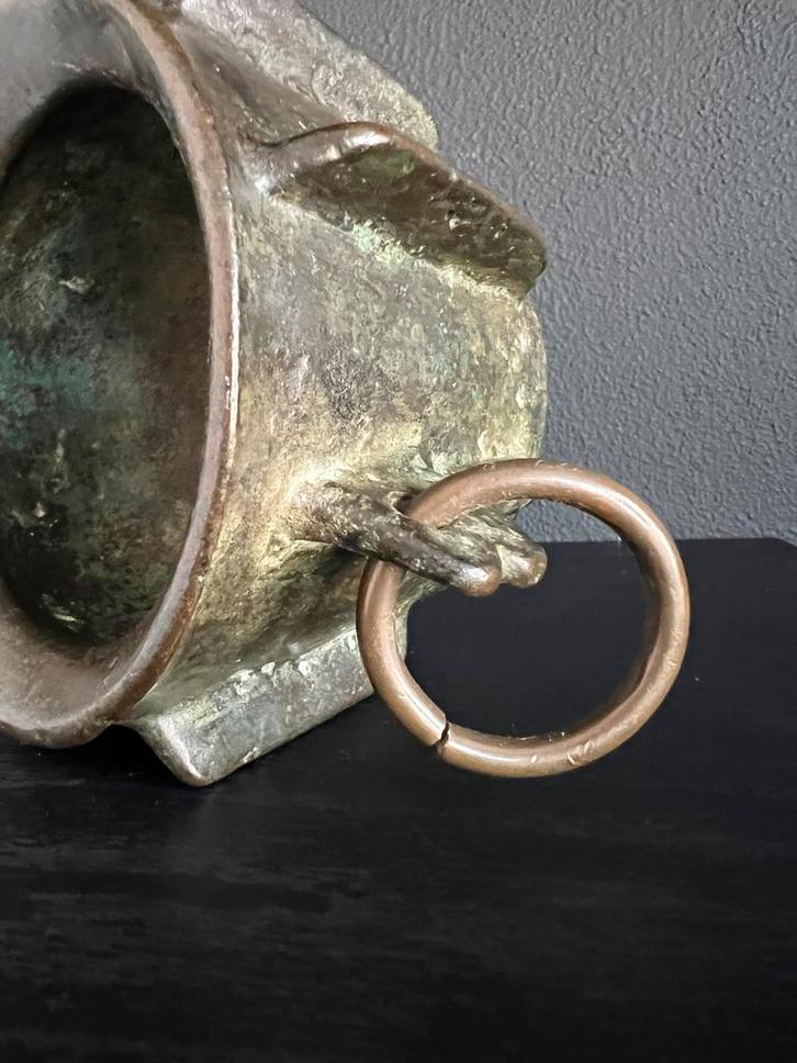 14e-15e Eeuwse Hispano-Moorse Mortier met Stamper, Antiek en Kunst, Antiek | Koper en Brons, Brons, Ophalen of Verzenden