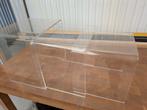 3 plexiglas bijzettafeltjes, Huis en Inrichting, Tafels | Bijzettafels, 45 tot 60 cm, Gebruikt, Ophalen of Verzenden, Rechthoekig