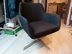 Draaiende fauteuil stoel zwart, Huis en Inrichting, Fauteuils, Ophalen, Minder dan 75 cm, Zo goed als nieuw, Stof