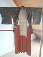 Traditionele Japanse Kimono black flower, Antiek en Kunst, Ophalen of Verzenden