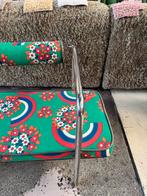 Retro vintage Bank met Bloemenprint, Ophalen, Gebruikt, Minder dan 75 cm, Tweepersoons