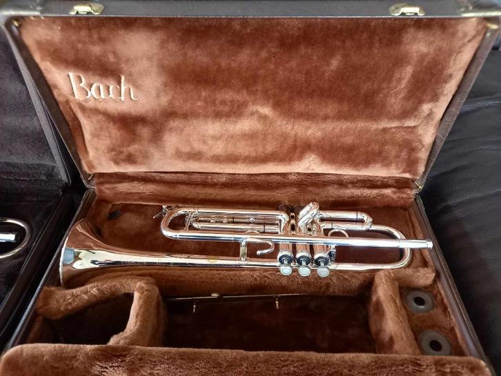 Trompet Bach Stradivarius model 194, Muziek en Instrumenten, Blaasinstrumenten | Trompetten, Zo goed als nieuw, Bes-trompet, Met koffer