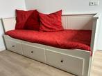 IKEA Hemnes 1-persoonsbed uitschuifbaar + topper, Ophalen, Eenpersoons, Wit, 80 cm