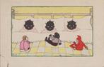 Black kids. Kinderen Poppen. Grappige oude AJO. AK. uit 1934, Verzamelen, Ansichtkaarten | Themakaarten, Verzenden, 1920 tot 1940
