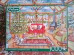 Falcon kerstpuzzel met hondjes en poezen, 1000 stukjes, Ophalen of Verzenden, 500 t/m 1500 stukjes, Gebruikt