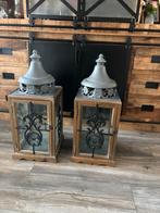 Set van 2 decoratieve lantaarns, Ophalen, Zo goed als nieuw, Metaal, Kandelaar