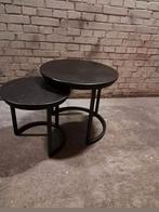 Te koop! 2×bijzettafel., Ophalen, Zo goed als nieuw, Rond, Minder dan 55 cm