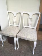 2 vintage jaren 60 stoelen in zeer goede staat, Huis en Inrichting, Stoelen, Twee, Wit, Zo goed als nieuw, Hout