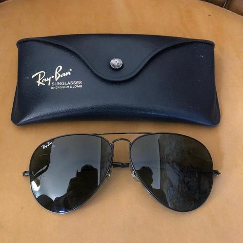 Zeldzame Vintage Ray-Ban Black Aviator 62 mm zonnebril A4, Sieraden, Tassen en Uiterlijk, Zonnebrillen en Brillen | Heren, Zo goed als nieuw