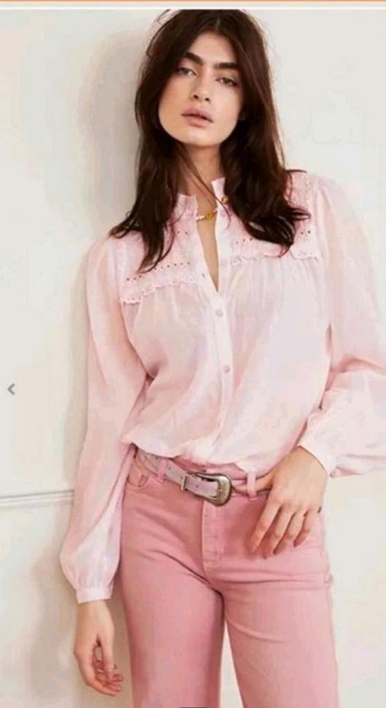 Fabienne Chapot Eva wide leg broek maat 25 *nieuw *, Kleding | Dames, Broeken en Pantalons, Nieuw, Maat 34 (XS) of kleiner, Roze