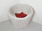 Vintage Witte Rotan Kuipstoel, 1970s, Ophalen, Gebruikt, -, Wit