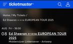 2 Tickets voor Ed Sheeran 8 augustus in Antwerpen, Tickets en Kaartjes, Concerten | Pop, Twee personen, Augustus