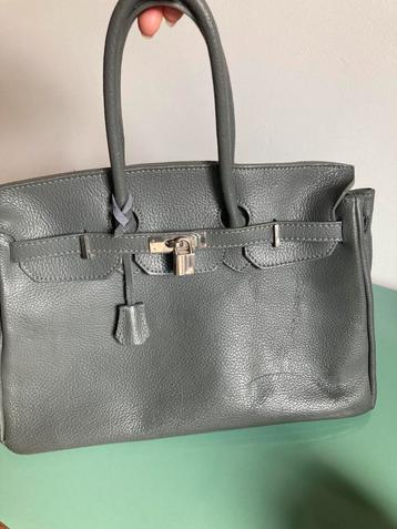 Vintage | “Kelly” achtige bag - muisgrijs beschikbaar voor biedingen