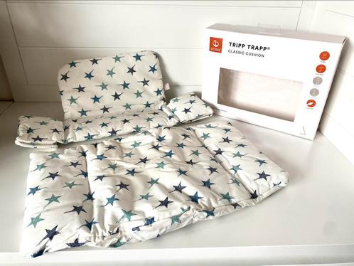 Stokke Tripp Trapp kinderstoel kussen set Sterren blauw wit, Kinderen en Baby's, Kinderstoelen, Zo goed als nieuw, Meegroeistoel