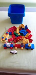 lego duplo met opbergbak blok auto poppetje diertje, Ophalen of Verzenden, Zo goed als nieuw, Duplo