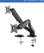 Deltaco arm - 1300 Duo monitorarm, Computers en Software, Monitoren, Ophalen, Zo goed als nieuw, 13-17 inch, Deltaco Arm - 1300